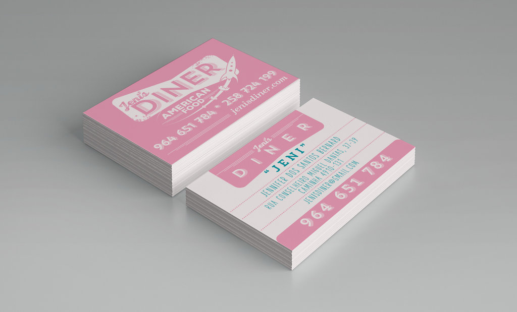 Jeni's Diner Business Cards